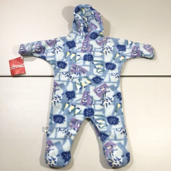 Vintage USA REI Fleece Cherry Tree Snug Suit Blue/Purple Baby Infant 18 Months - Picture 11 of 14